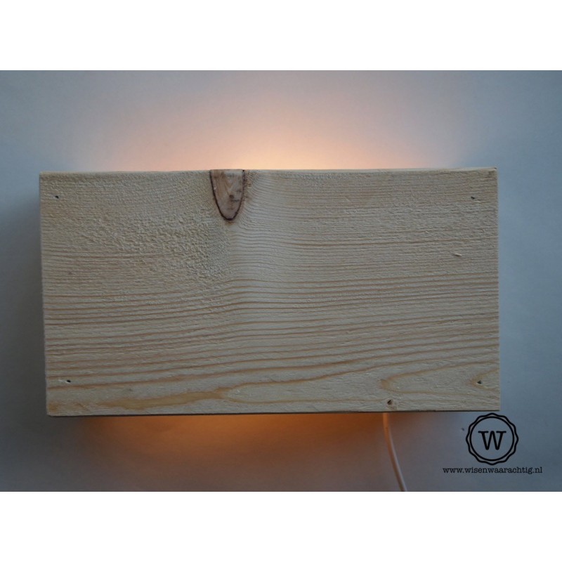 Nadeel Kan niet lezen of schrijven interieur Wandlamp steigerhout zelf te bedrukken |DIY |gratis verzenden